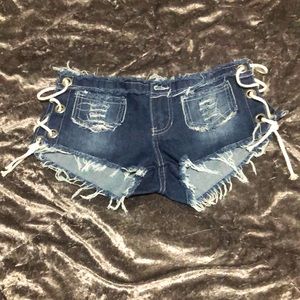 COPY - Micro daisy dukes denim shorts size large exotic dance beach cosplay jan…